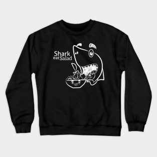 shark eating salad Crewneck Sweatshirt